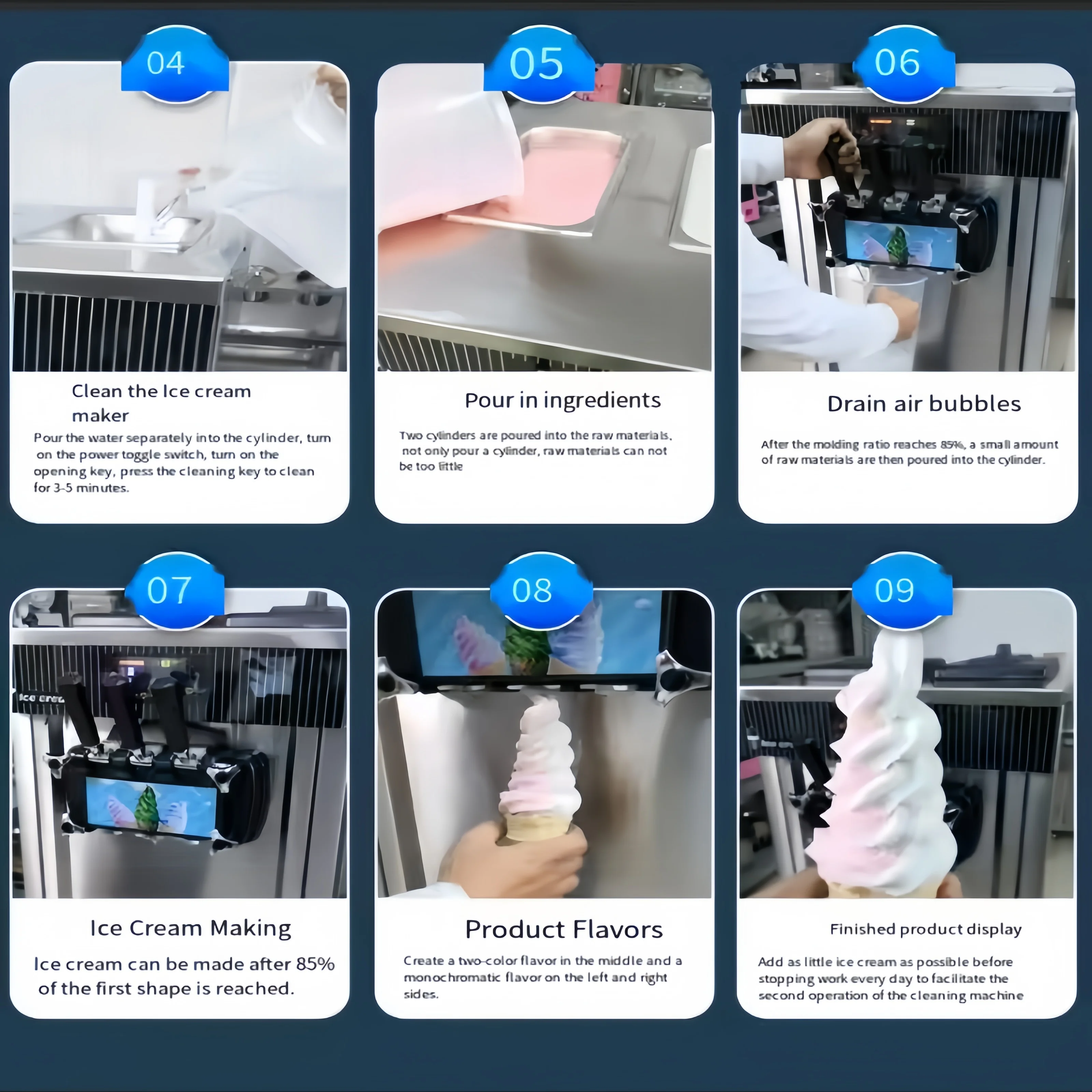 Hot Selling Small Tabletop Three Flavor Soft Ice Cream Machine Soft Serve Ice Cream Making Machine