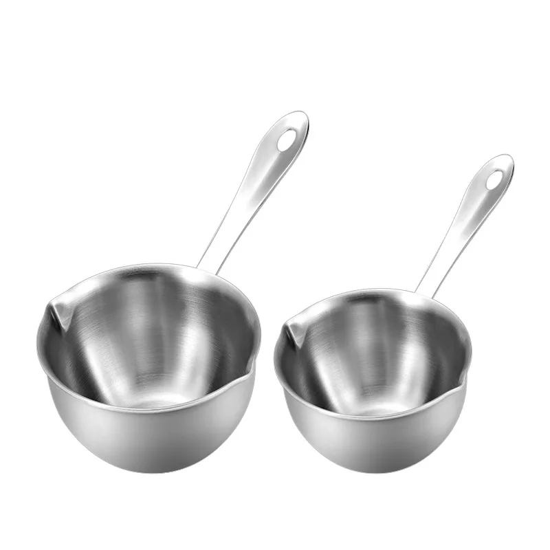 1PCS Mini Soup Pot Stainless Steel Saucepan Two Side Spouts Sauce Cooking   kitchen accessories 냄비  cast iron pot set