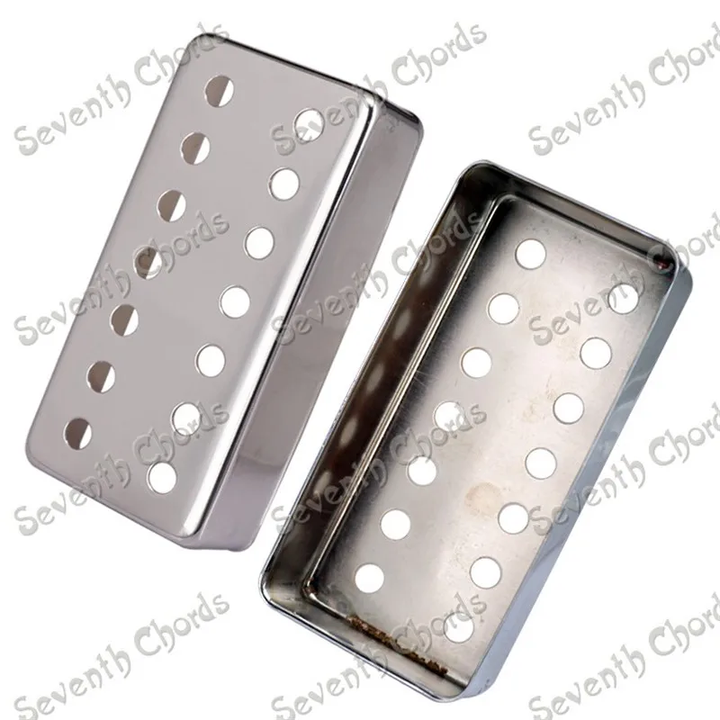 2 Pcs Brass 7 String Electric Guitar Pickup Humbucker Cover  Chrome  Black  Gold for Choose  Width 38.5mm x Length 79.8mm