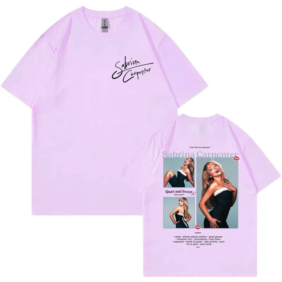 Sabrina Carpenter Album Poster Graphic T Shirts Men Women Fashion Aesthetic Short Sleeve T-shirt Summer Casual Cotton T-shirts