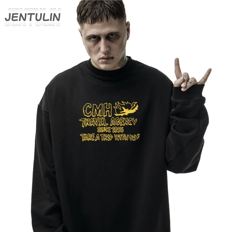 Harajuku Pullover Men\'s Sweatshirt Oversized Hooded Clothing Winter Hip Hop Hoodies Aesthetic Graphic Streetwear Gothic Y2k Tops