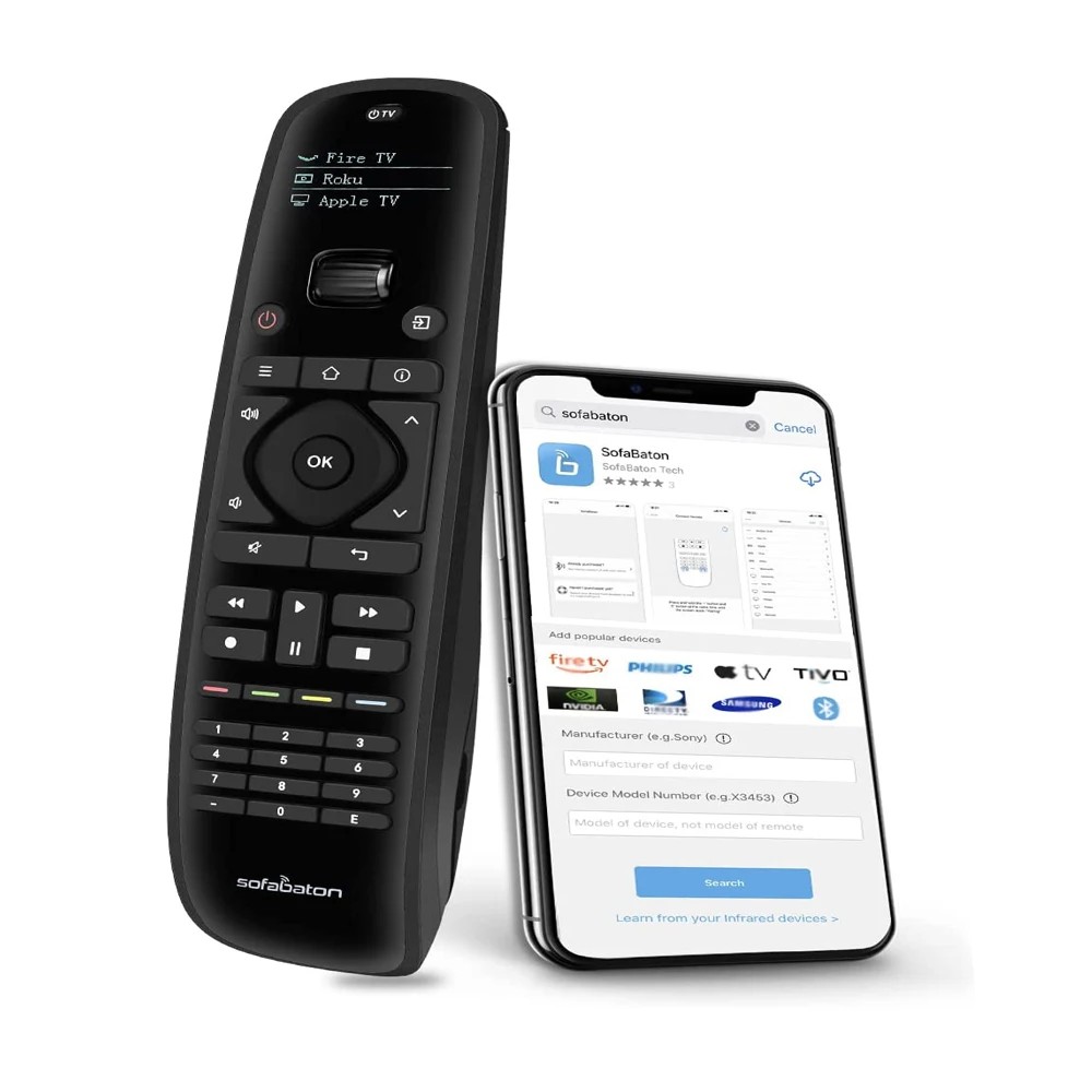 New U1 Universal Remote Control with APP Setting & OLED Display, All in One Smart Remote Control for up to 15 Entertainmen