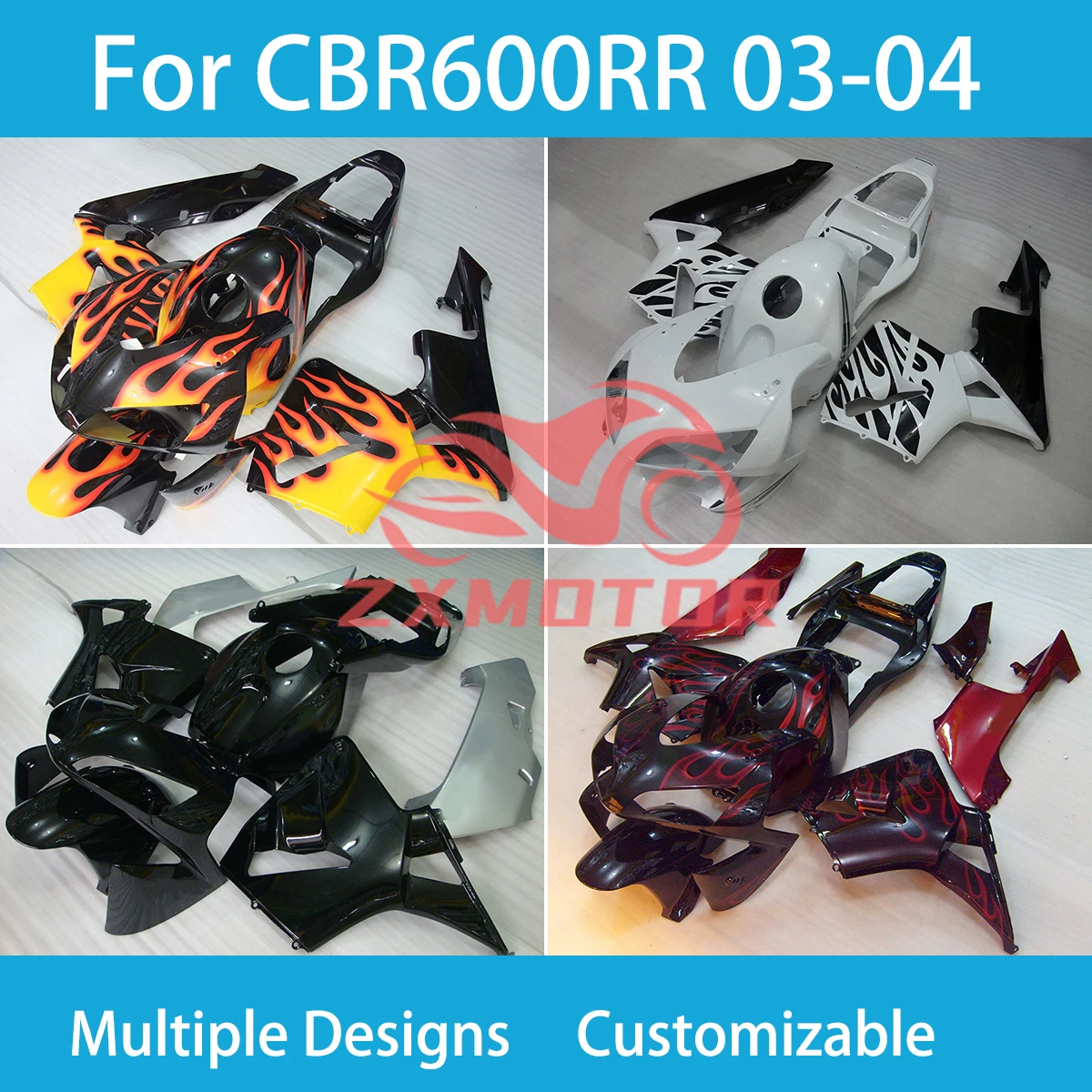 

CBR600RR 2003 2004 Full Fairing Kit for Honda CBR 600RR 03 04 Motorcycle Scooter Plastic Body Set Fairings