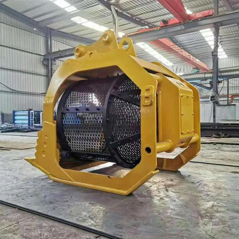 Mini  Bucket Crusher Construction Machine To Grab Waste Steel 360 Degrees Concrete Rock Crusher Bucket for Sale