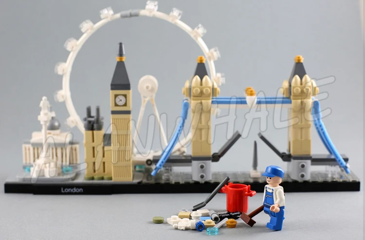 468 pièces Architecture horizon Collection London Elizabeth tour pont galerie 10678 blocs de construction jouets compatibles avec le modèle