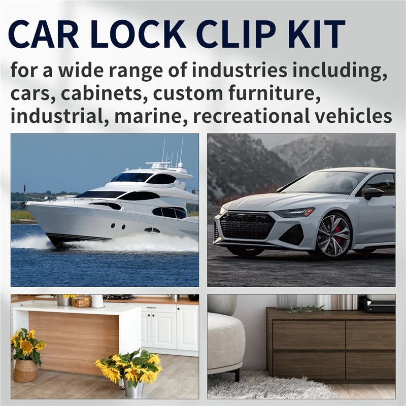 Precise 4X Quick Release Push Hood Latch Button Car Pin Bonnet Lock Bumper Clip Latches