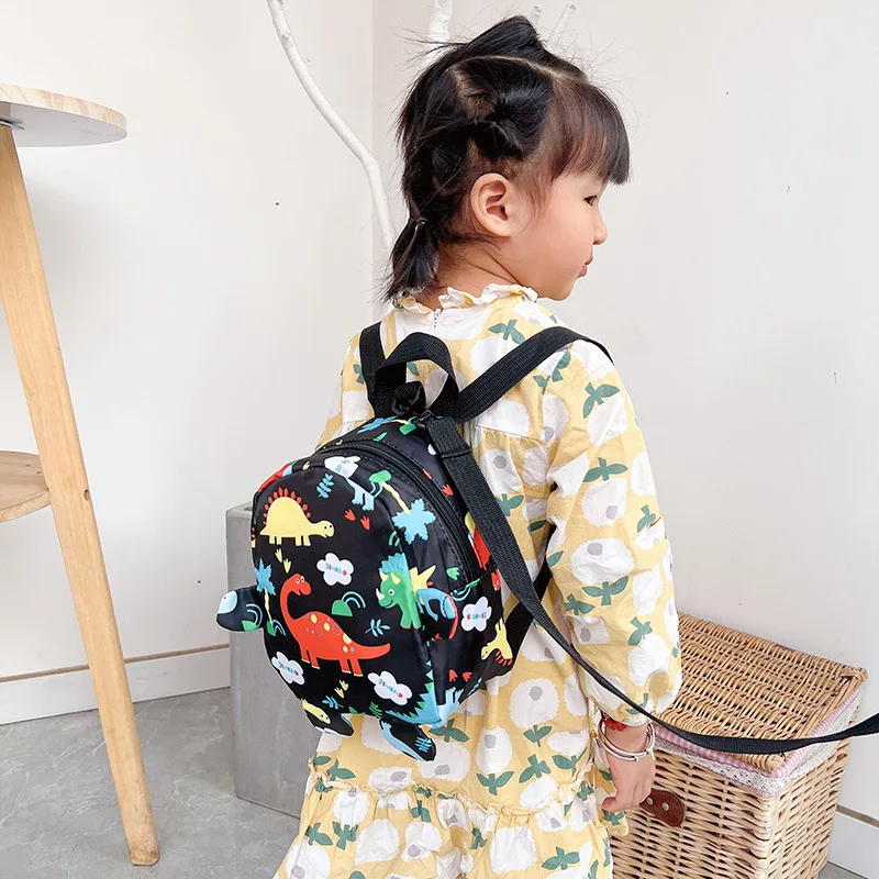 Anti-lost Children Backpacks Cartoon Dinosaur Kindergarten School Bag Cute Boys Girls Baby High Capacity Book Bags Kids Backpack view 3
