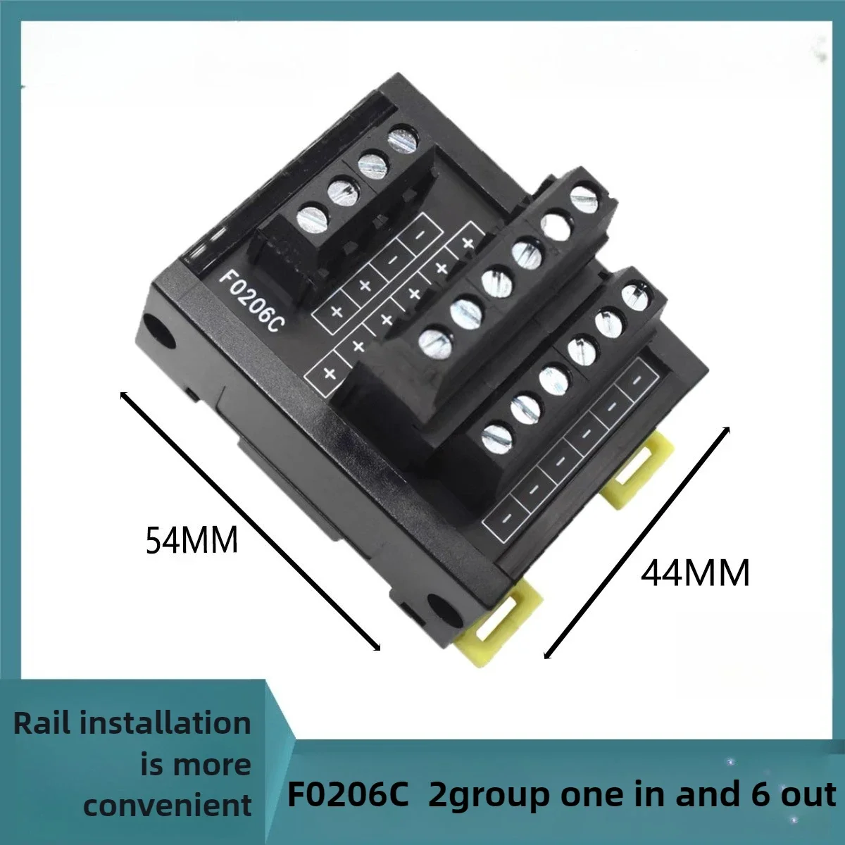 1Pcs Power Supply Branch Terminal Board One-in and Multi-out Branch Terminal Rail-type Parallel Line Connector 24V Weak Current