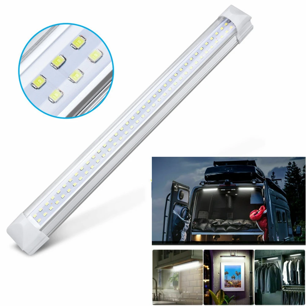 

12V 72LED Interior Light Strip Bar Lamp Van Bus Caravan Ceiling light Car Reading Night Lamp Trailer Camper