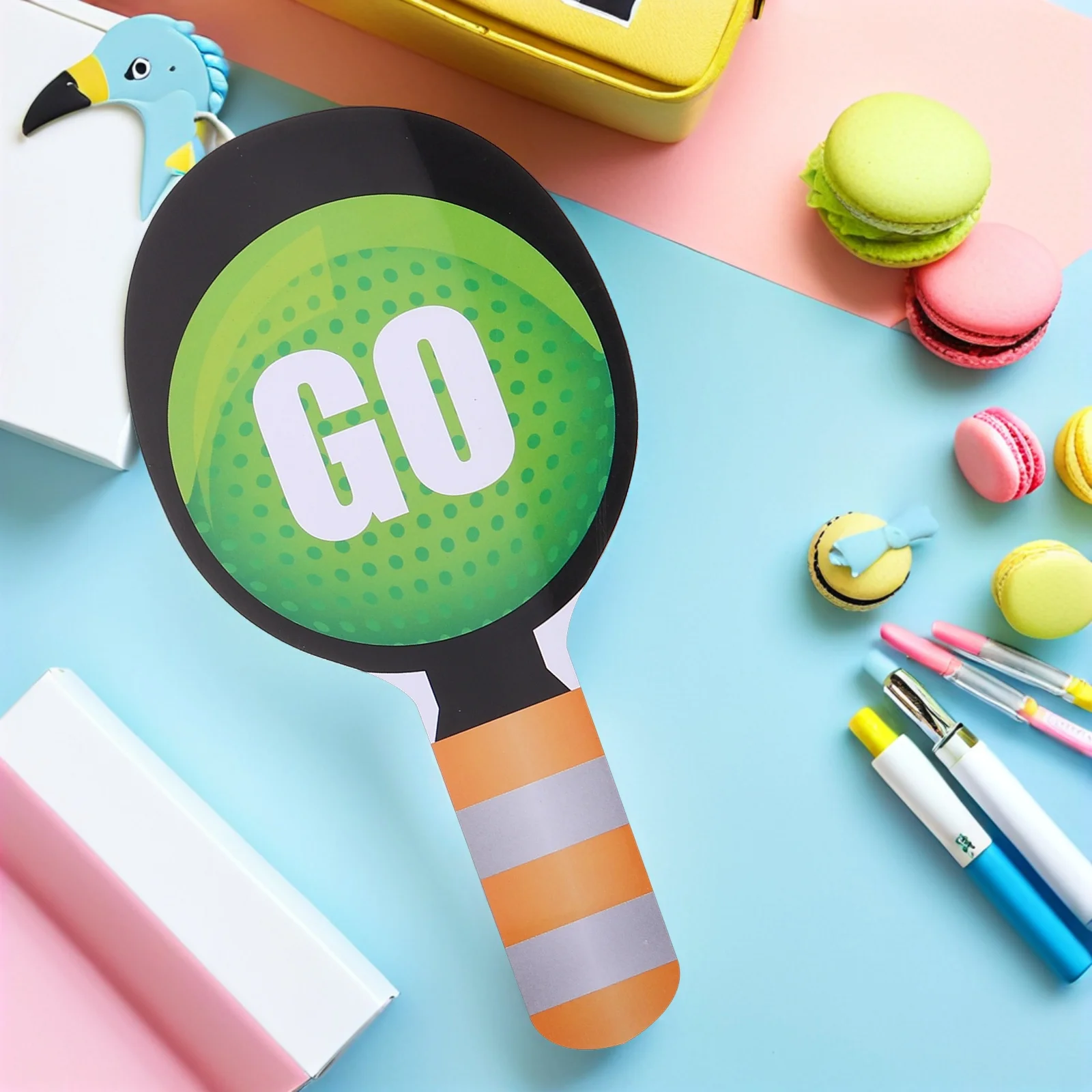 

4Pcs Interactive Traffic Education Playset Double-Sided Stop Handheld Signals for Kids Road Safety Classroom Use