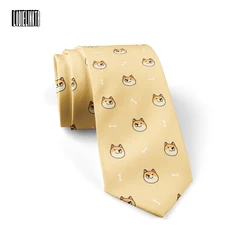 Mini Animal Printed Necktie Men Women Cute Cartoon 8cm Wide Polyester Narrow Body Tie Classic Party Shirt Accessories Cosplay