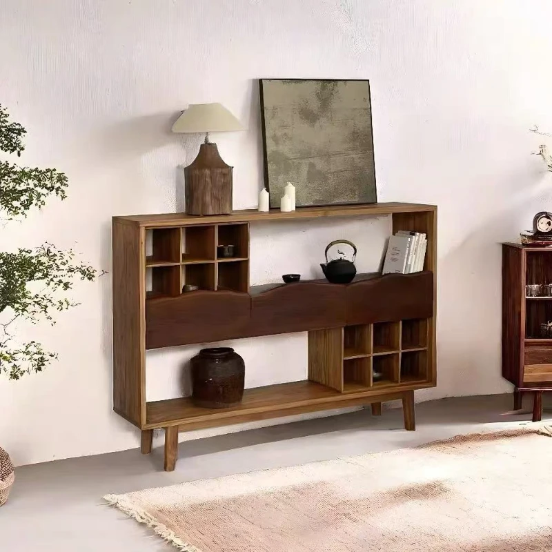 

Old elm tea cabinet, teacup rack, shelf against the wall, Bogu rack, B & B hotel, tea cabinet, dining side cabinet