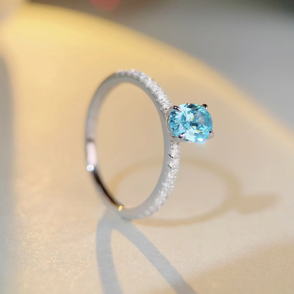 ‌Elegant S925 Sterling Silver Ring for Women 1 Ct Oval CZ Center Stone with Round Accents Engagement Wedding Anniversary Gift