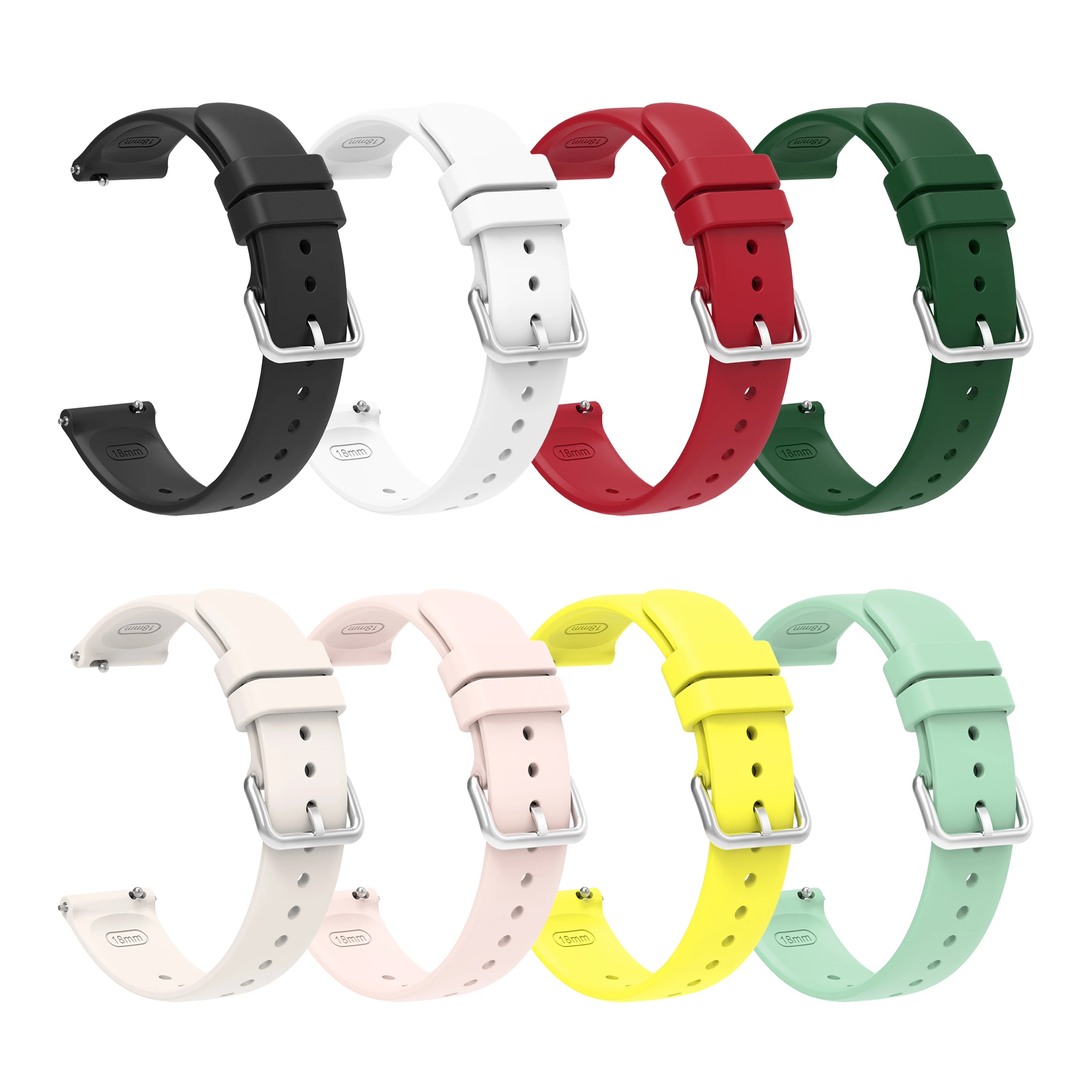 Xiaomi Watch S4 41mm、Watch GT 5 4 41mm/Watch5 Pro 42mm用シリコンストラップバンド、リストバンド、18mm幅、Huawei Watch用アクセサリー