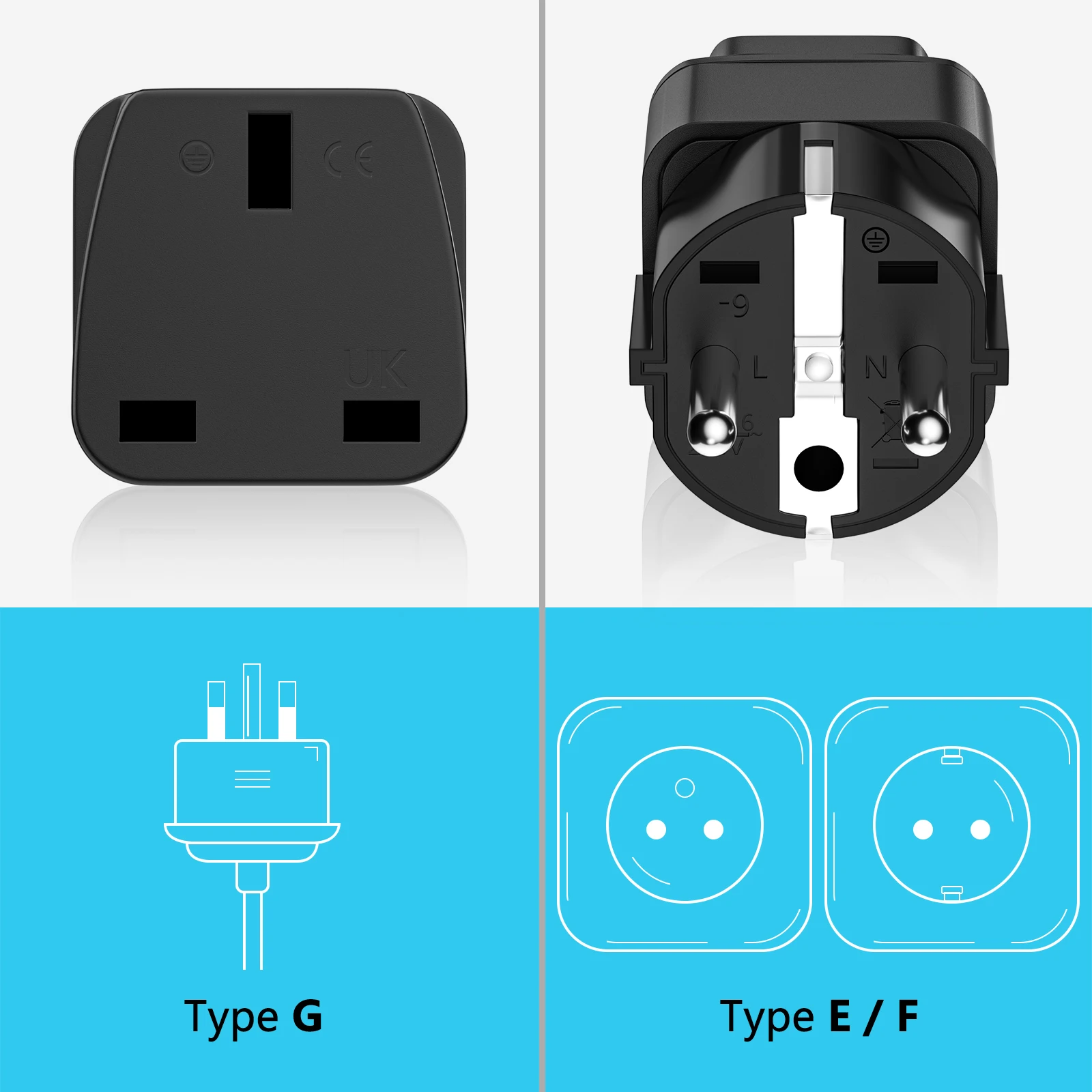 3PCS UK zu EU Stecker Adapter – Phone Accessories Uk Bewertung und Preis