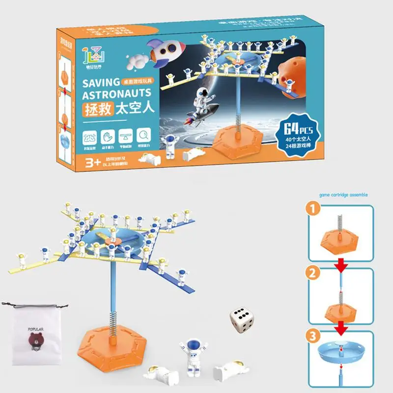 Balancing Game Funny Safe Multiplayer Board Game Saving Astronauts Kids Products Cute Educational Toy Holiday Gift For Patience