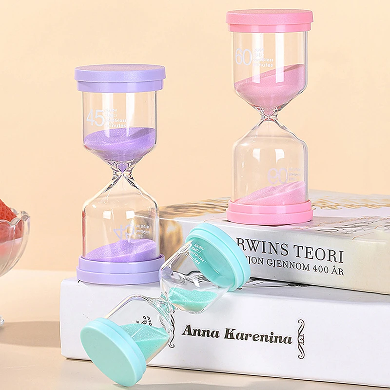 Ampulheta com temporizador de areia para crianças, 3/5/10/15/30 minutos, ampulheta colorida, decoração de casa, item de presente, 1 peça