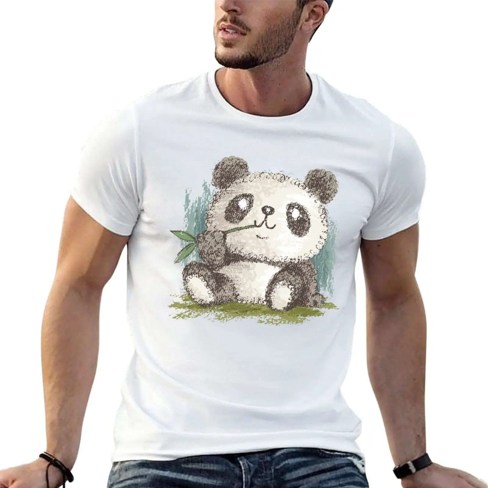 

Panda that is eating bamboo T-Shirt t shirt man designer t shirt custom print t shirt man luxury T-shirt