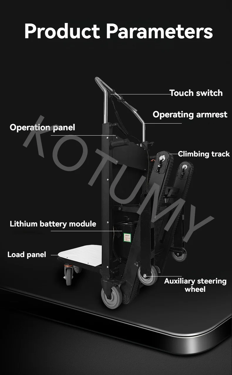 Household Lifting Heavy Objects Up And Down Stairs Tracked Electric Climbing Machine Convenient and Labor-saving