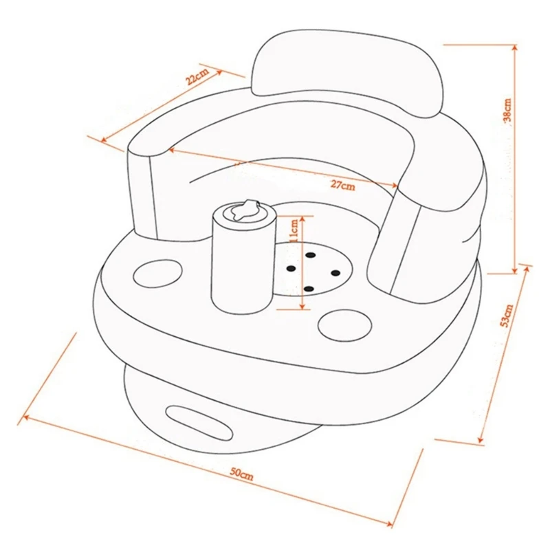 Chaise gonflable pour bébé, lapin, chaise flottante pour nouveau-né, en PVC, pour soutien au développement, QX2D