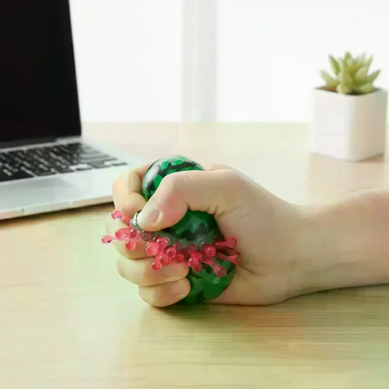 Soft Watermelon Bead Squeeze Toy, Creative Decompression Toy for Gifting & Daily Use