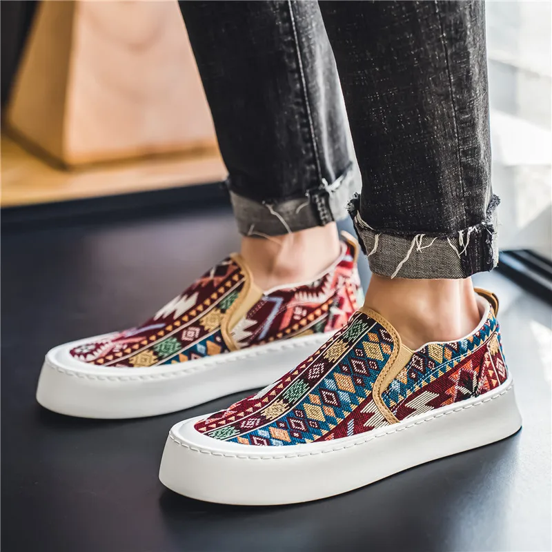 new men\'s shallow cloth shoes wearable and comfortable breathable casual flat shoes youth student shoes