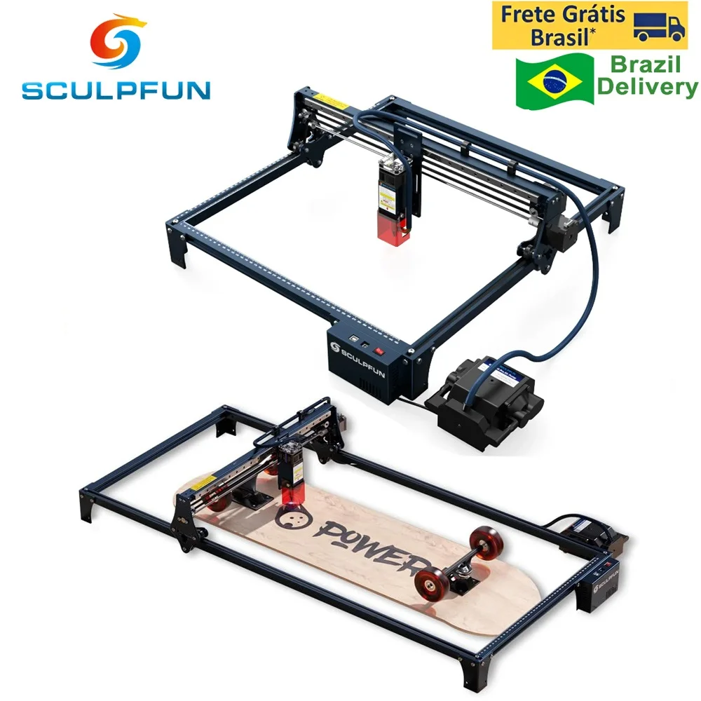 SCULPFUN S30 Laser Engraver with Air Assist 60W Laser Cutter Laser Wood Leather Acrylic Cutting Machine Cnc TTS-55 Laser Engrave