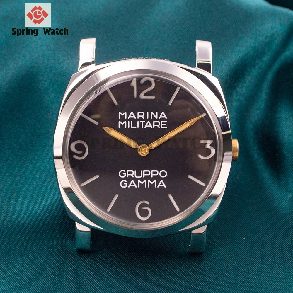 PAM 6152 Case 47mm Watchcase Vintage Case 10ATM Waterproof Stainless Steel Case Parts Fit 6152 ETA6497/6498/ST3600 Movement