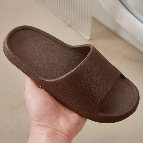 EVA Herrsandaler Flip-flops Herrtofflor Enfärgade Enkla Halkfria Mjuka Sulor Bekväma Duschtofflor Utomhus Parskor 8 best sales glada floppar - №2