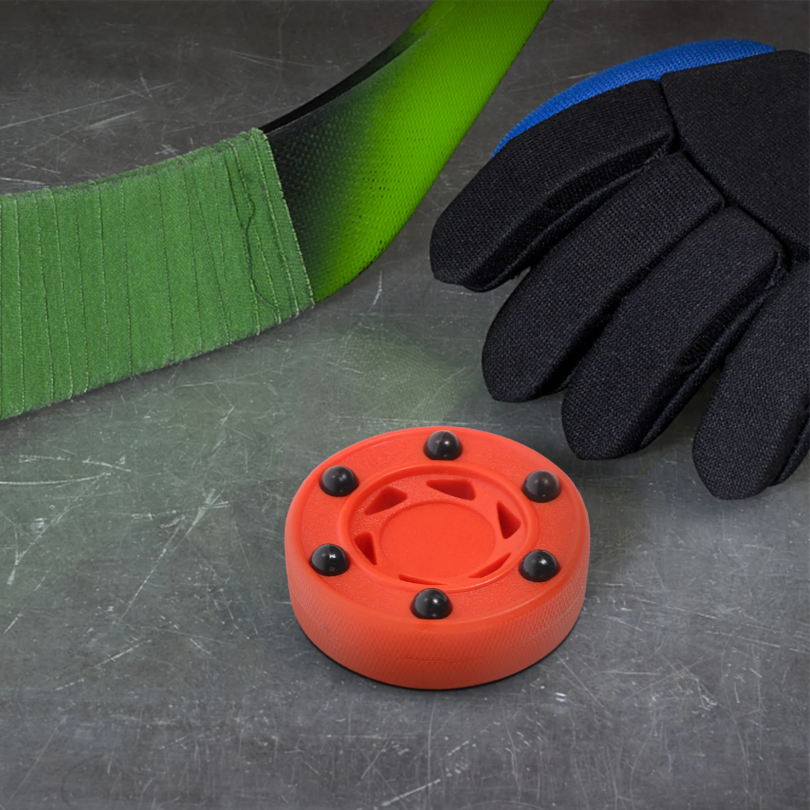 

2pcs Roller Hockey Puck Inline Street Game Ball Red for Concrete Smooth Surface Play Lightweight Composite Low Friction Stable