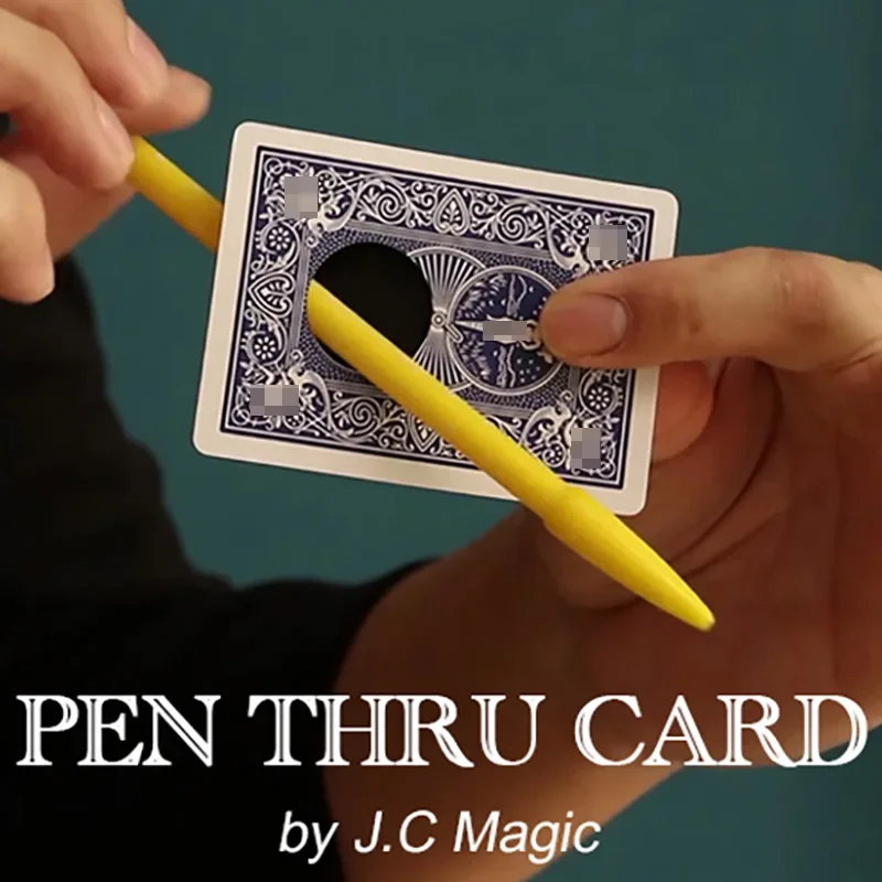 Pen Thru Card von J.C Zaubertricks Black Hole Penetration Magia Magier Close Up Street Illusions Gimmicks Mentalismus Requisiten – Detail 1
