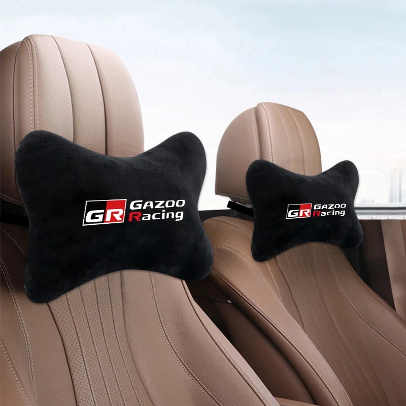 Car Neck Pillow Lint Head Support Protector Universal Headrest Back Cushion For Toyota GR Sport Gazoo Racing RAV4 C-HR Mirai Car