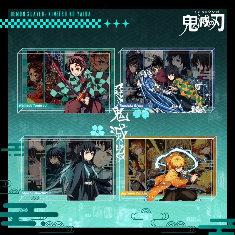 Dämonentöter Dämonentöter: Kimetsu no Yaiba „Transparent Kristall Acryl Fliesen Kamado Tanjiro Kamado Nezuko Desktop Dreidimensional Ornament