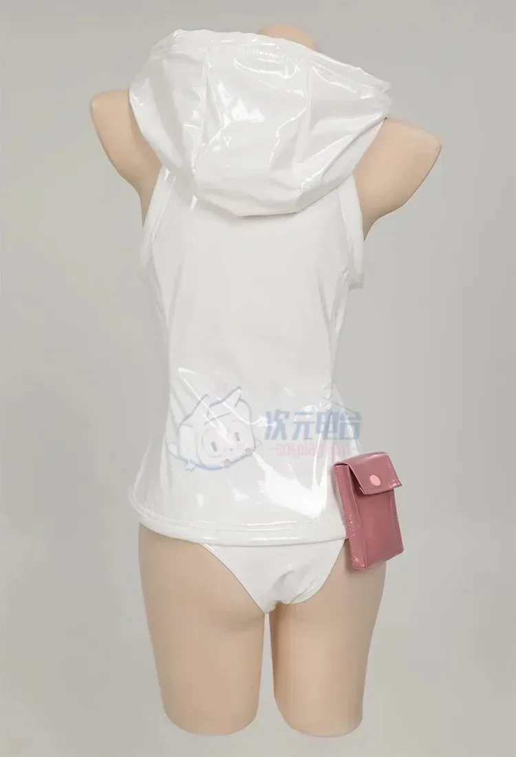 Аниме Нами 106, костюмы для косплея, женские белые сексуальные кожаные боди без рукавов с капюшоном, носки, костюм на Хэллоуин, карнавальная праздничная одежда