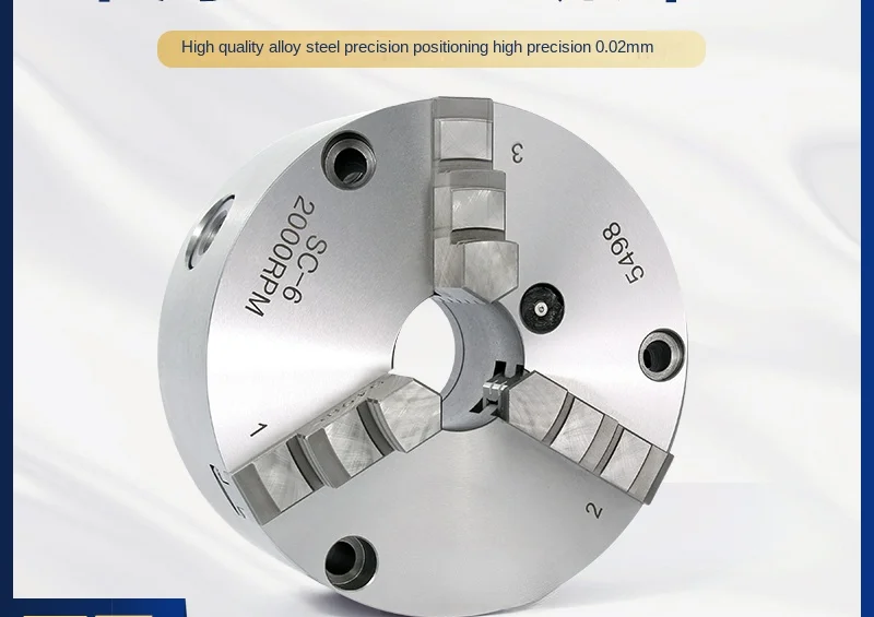 

High-Precision SK 3-Jaw Self-Centring Chuck Machining Center Four-Axis SC-160 Manual Three-Grip Front Wear