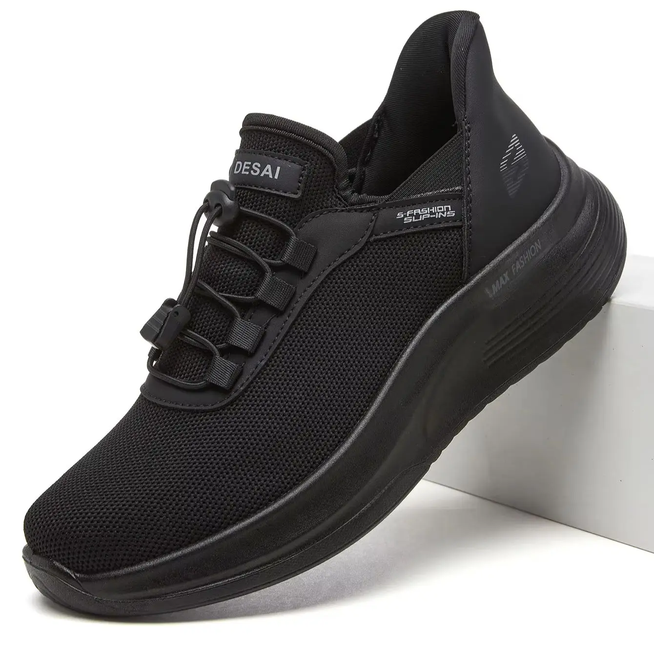 Men's Breathable Mesh Running Shoes,Lightweight Comfortable Walking Sneakers,Thick Cushioned Sole Casual Sports Shoes Gym Daily