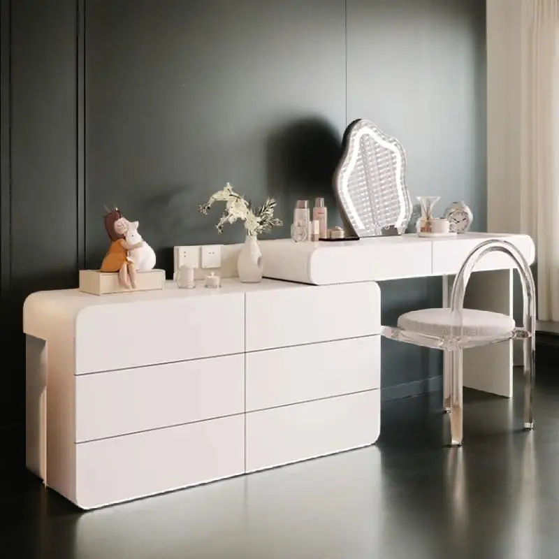 

Nordic Vanity Makeup Table Modern Comfortable Furniture Bedroom Organizer Dresser Nightstand Bedside Tocadores Hotel Girls