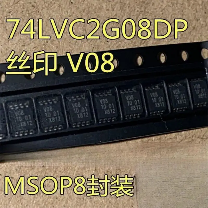 

Шелковый экран 74LVC2G08 74LVC2G08DP V2G08 V08 SMT MSOP8, оригинальный, 50 шт.