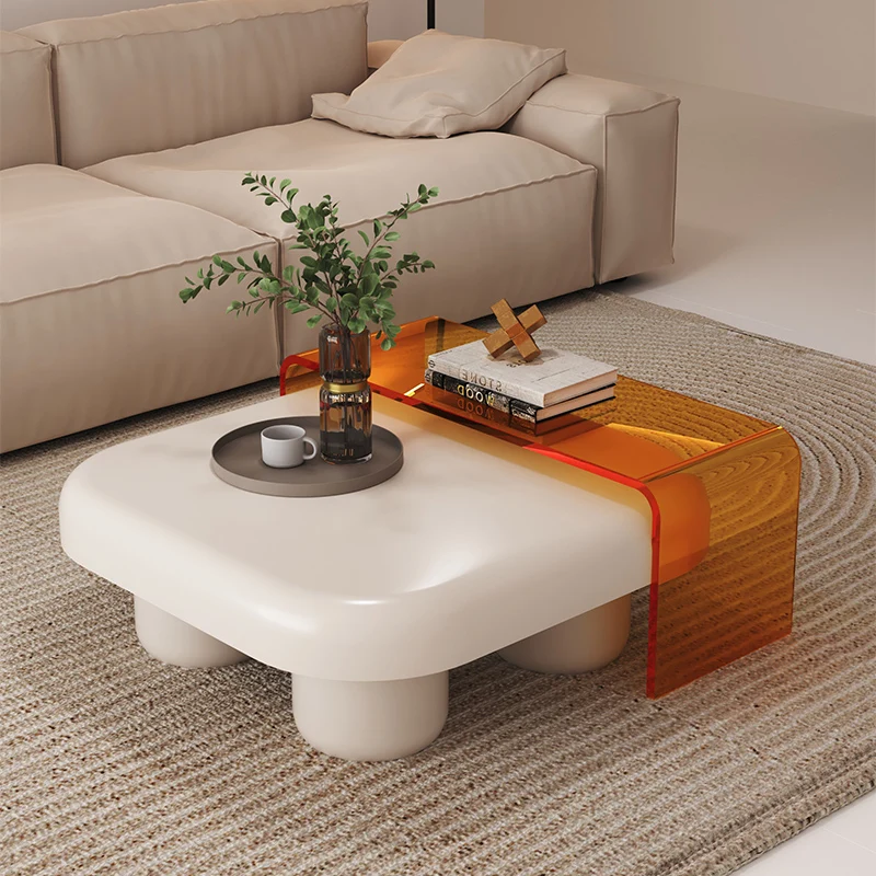 

Unique Living Room Coffee Table Design Italian Nordic Cute Center Luxury Side Table Set Modern White Stolik Kawowy Furniture