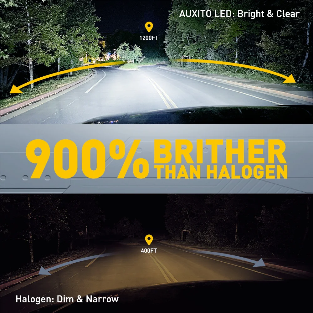 2 قطعة AUXITO 25000LM 80 واط 9012 HIR2 LED المصابيح الأمامية توربو Canbus لتويوتا كورولا أوبل فورد سيارة سوبر وايت عالية الطاقة 12 فولت