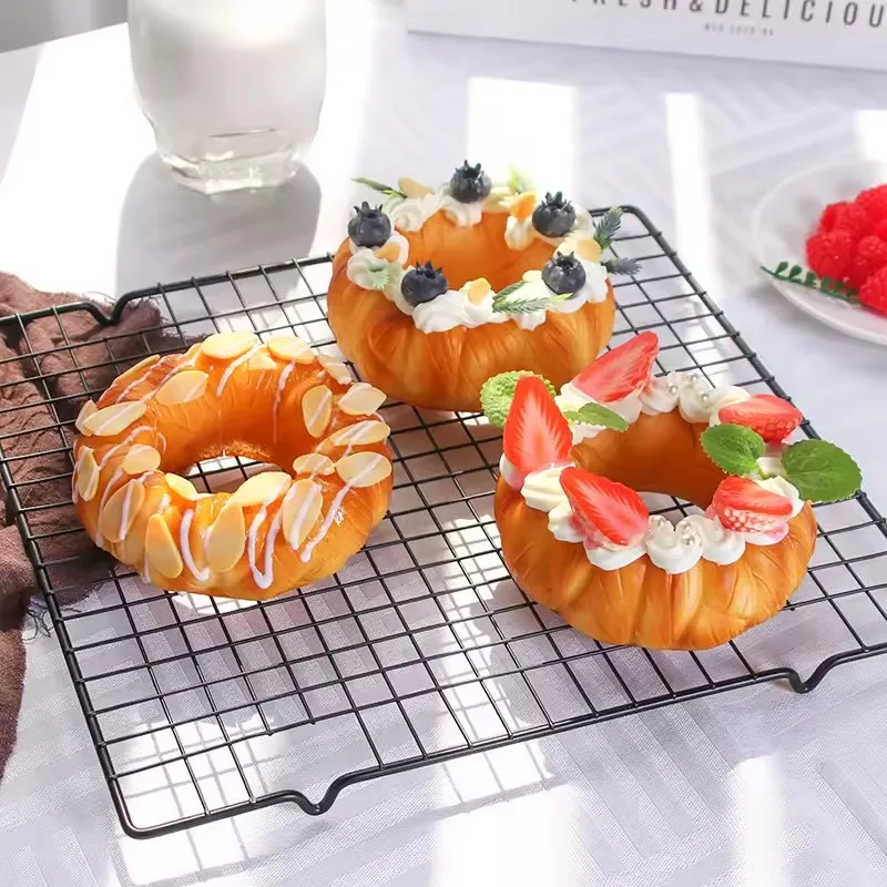 Simulation Fruit Cake Fake Food Model Decoration Bread Baking Photography Props Ornaments Window Display Home Decor