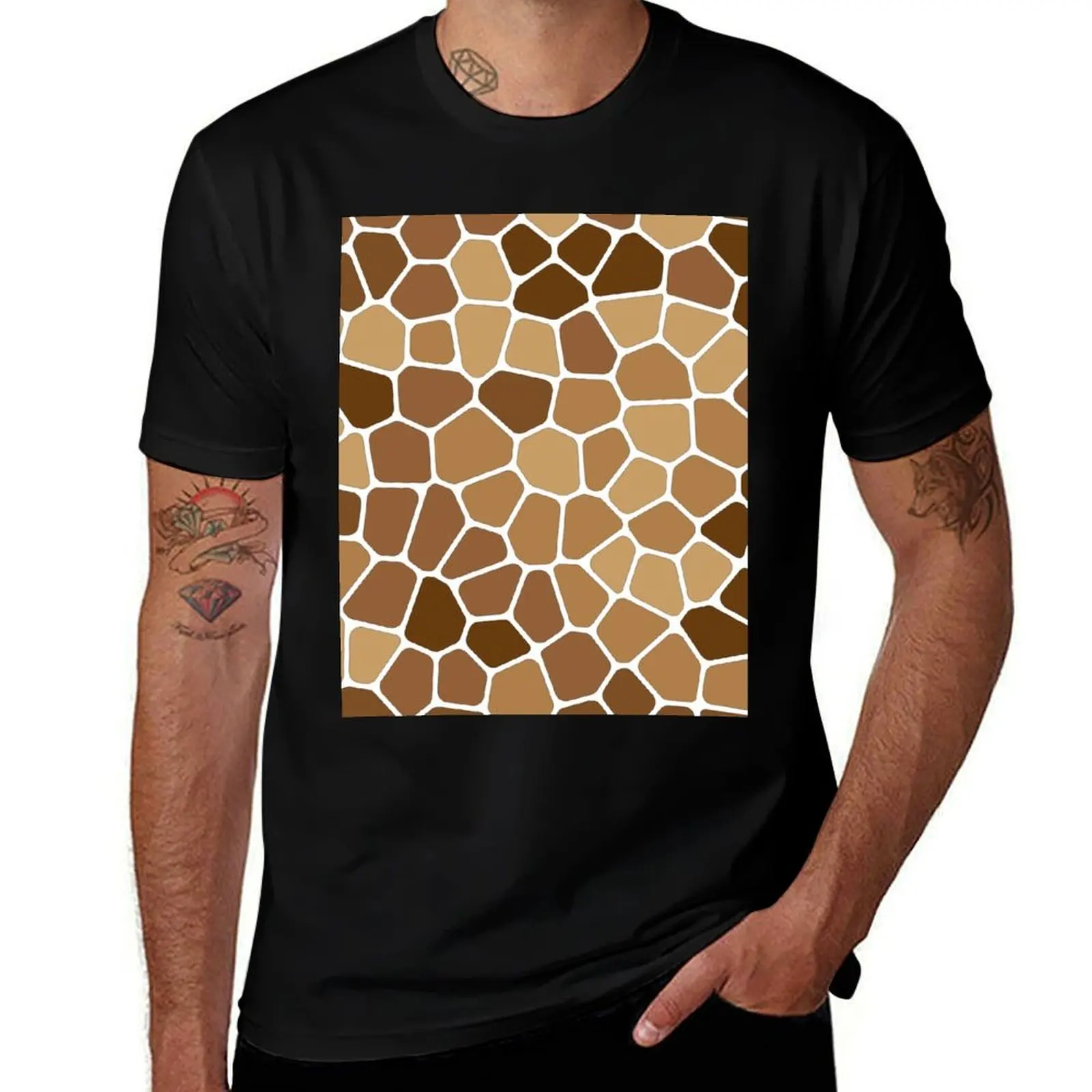 

Giraffe pattern T-Shirt oversizeds anime shirt cotton man t-shirts man t shirt mens workout shirts