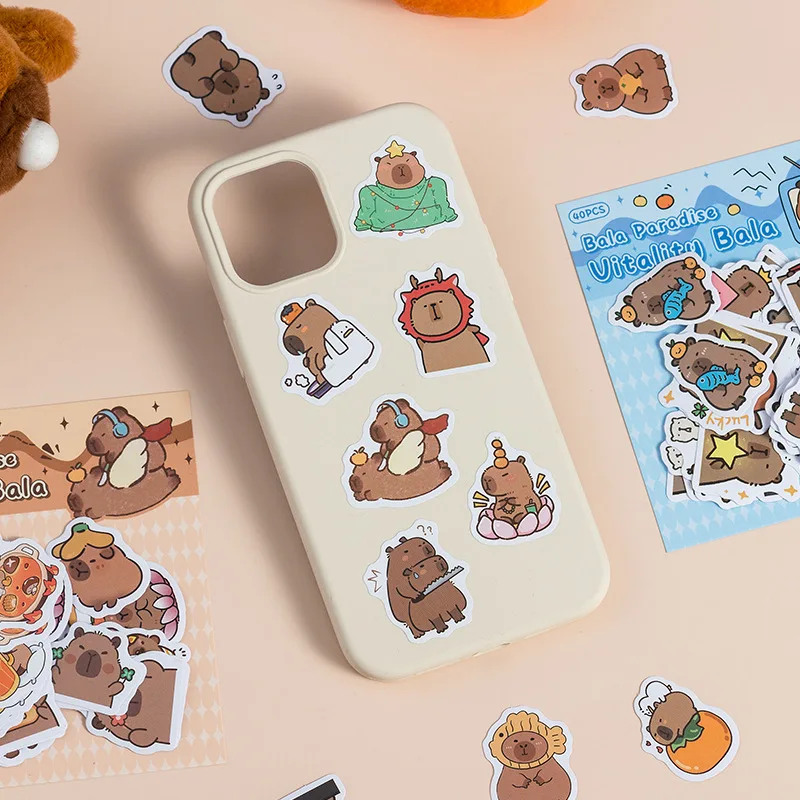 (2*20)/40Pcs Bala Paradise Sticker Pack for Journaling and Diary Decoration, Cute Animal Stickers by Bala