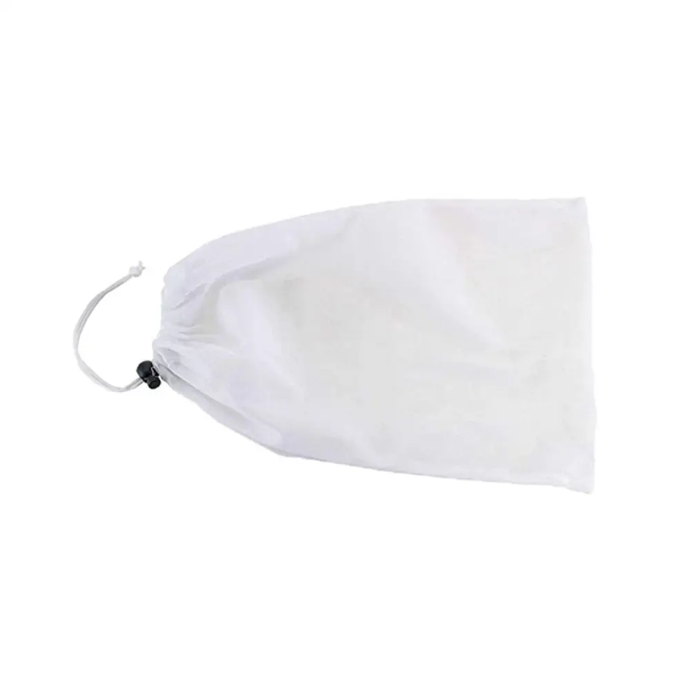 2/4/10 قطعة حقيبة مكنسة كهربائية بيضاء قابلة لإعادة الاستخدام مع الرباط بركة ليف فراغ صافي حقيبة تصفية لوازم النايلون كيس مرشح