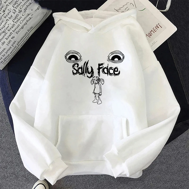 Funny Sally Face Hoodie Harajuku Horror Game Pullover Novelty Trend Cartoon Sportswear Autumn Winter Women Men Warm Sweatshirt