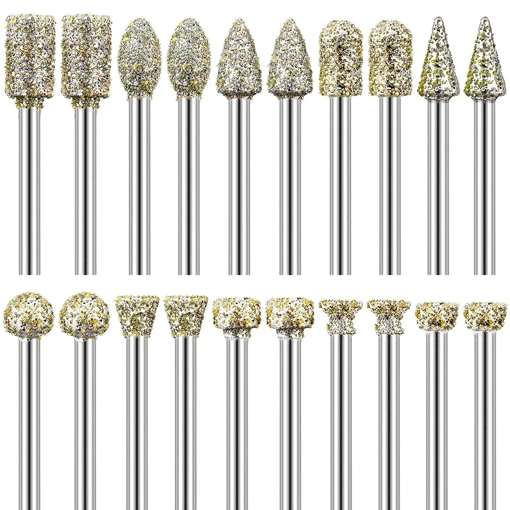 Portable Engraving Tools 20PCS Grinding Burr Drill Bit Accessories Aerospace Grade Alloy Easy Storage and Transport