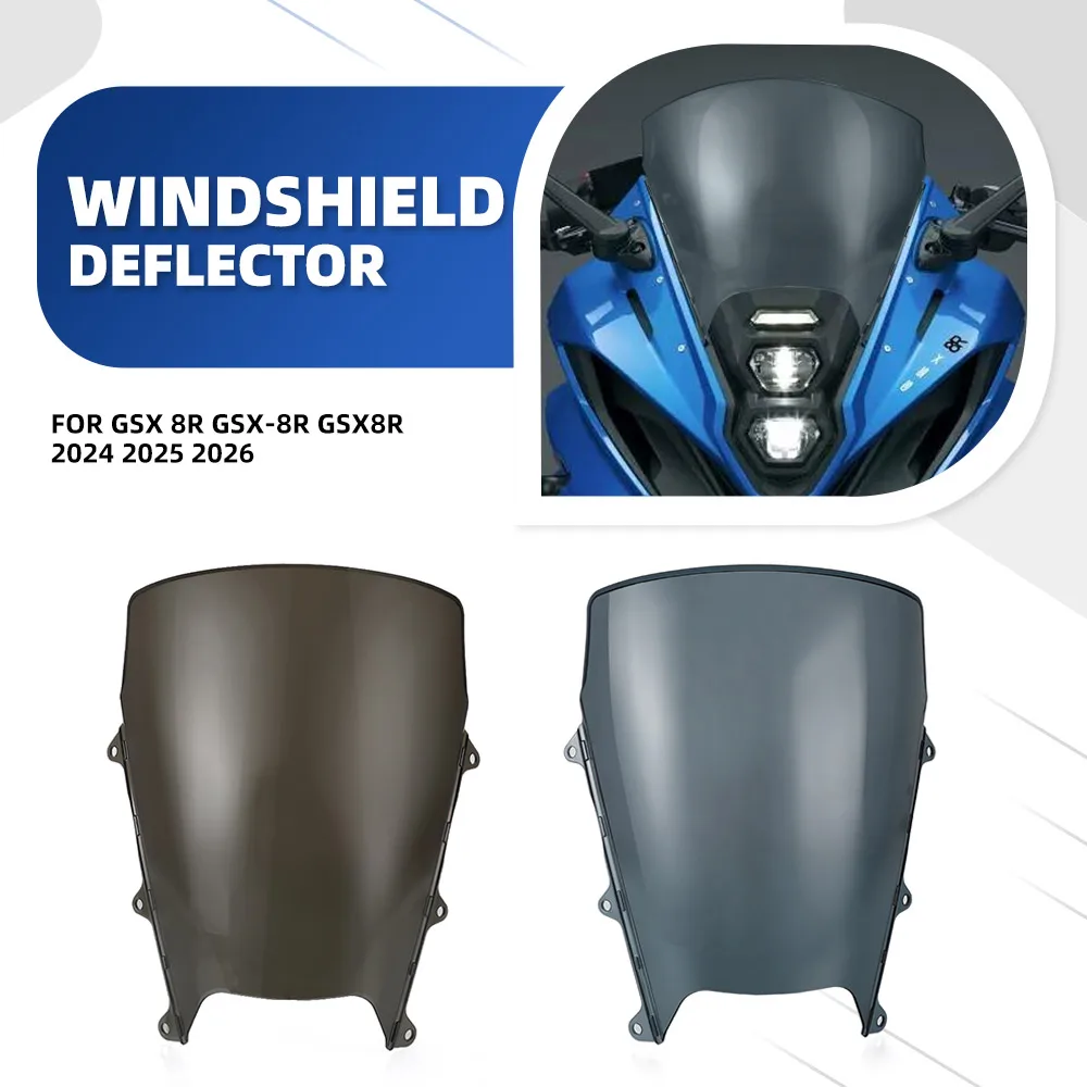 

Windscreen For SUZUKI GSX 8R GSX-8R GSX8R 2024 2025 2026 Motorcycle Windshield Protector Touring Double Bubble Wind Deflector