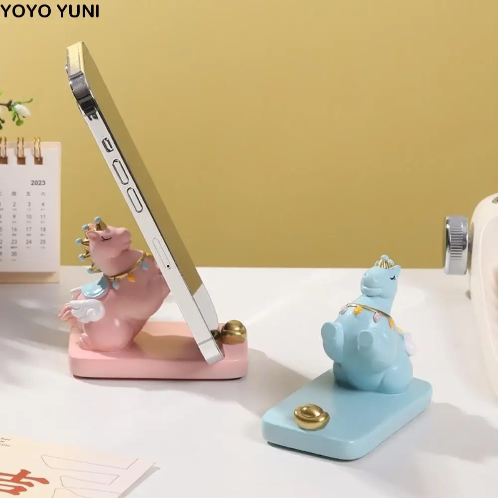 

Лошадь Талисман Зодиак Пони Держатель для телефона Форма пони Смола Подставка для мобильного телефона Маленький орнамент Удача Кронштейн для мобильного телефона Настольный декор