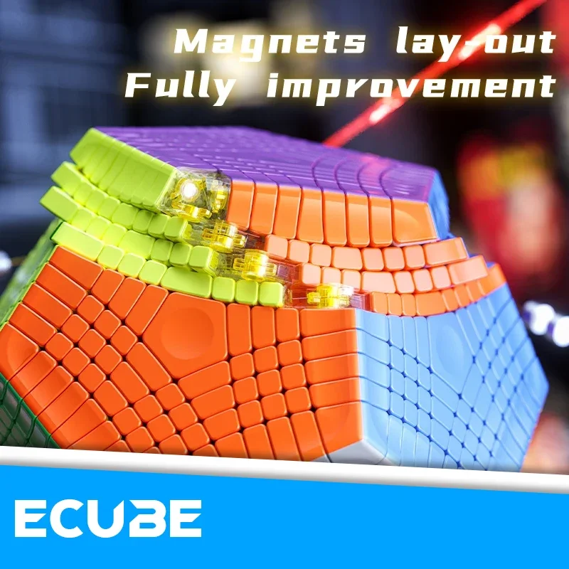 [ECube] DianSheng Galaxy Petaminx 9x9 Megaminx 9x9x9 Magnetic Magic Cube Bez naklejek Dodecahedron Profession Speed Puzzle