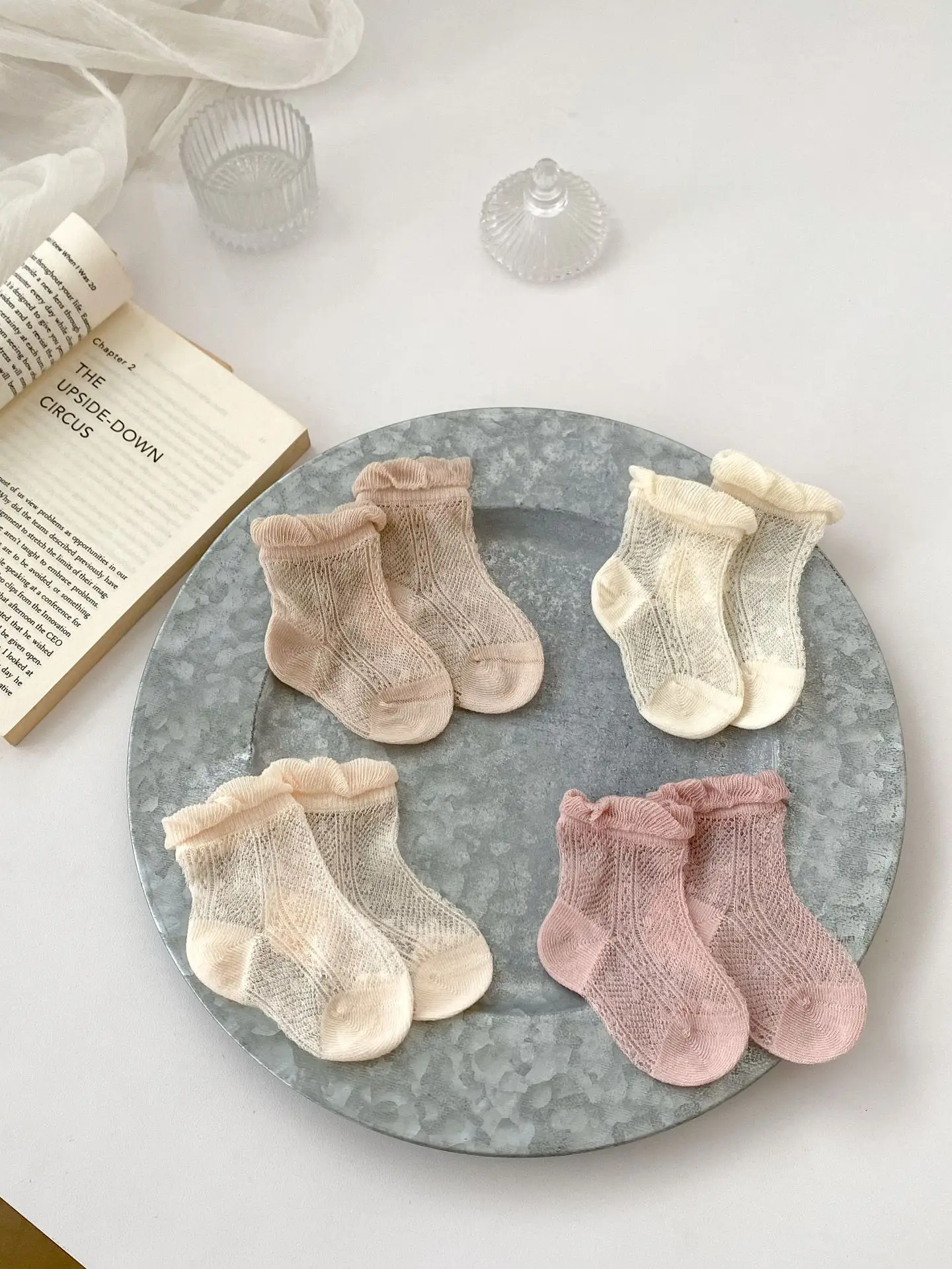 4 Pairs/set Baby Socks Cute Soft Infant Summer Thin Breathable Mesh Socks Newborn Toddler Combed Cotton In Tube Socks For Girls